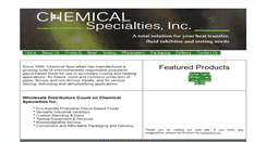 Desktop Screenshot of chemicalspec.com