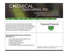 Tablet Screenshot of chemicalspec.com